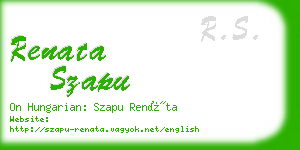 renata szapu business card